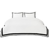 image:imageBedsure 100 Cotton Percale Duvet Cover Queen Luxury Hotel Duvet Cover White Comforter Cover with Embroidery PureWoven Breathable amp Lightweight Bedding Set for All Season 3 Pieces 90x9007  Hotel Black Frame