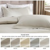 image:imageBedsure 100 Cotton Percale Duvet Cover Queen Luxury Hotel Duvet Cover White Comforter Cover with Embroidery PureWoven Breathable amp Lightweight Bedding Set for All Season 3 Pieces 90x9001  Hotel Linen Beige