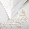image:imageBedsure 100 Cotton Percale Duvet Cover Queen Luxury Hotel Duvet Cover White Comforter Cover with Embroidery PureWoven Breathable amp Lightweight Bedding Set for All Season 3 Pieces 90x9008  Hotel Curly Frame
