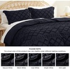 image:imageBedsure Boho Duvet Cover King Size  Rose Pink Tufted Boho Bedding Distressed Vintage Embroidery Bedding for All Seasons 3 Pieces 1 Soft Jacquard King Comforter Cover and 2 Pillow Shams18  Black No Comforter