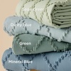 image:imageBedsure Boho Duvet Cover King Size  Rose Pink Tufted Boho Bedding Distressed Vintage Embroidery Bedding for All Seasons 3 Pieces 1 Soft Jacquard King Comforter Cover and 2 Pillow Shams09  Mineral Blueno Comforter