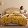 image:imageBedsure Boho Duvet Cover King Size  Rose Pink Tufted Boho Bedding Distressed Vintage Embroidery Bedding for All Seasons 3 Pieces 1 Soft Jacquard King Comforter Cover and 2 Pillow Shams23  Mustard Yellow No Comforter