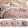 image:imageBedsure Boho Duvet Cover King Size  Rose Pink Tufted Boho Bedding Distressed Vintage Embroidery Bedding for All Seasons 3 Pieces 1 Soft Jacquard King Comforter Cover and 2 Pillow Shams19  Pink No Comforter