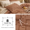 image:imageBedsure Boho Duvet Cover King Size  Rose Pink Tufted Boho Bedding Distressed Vintage Embroidery Bedding for All Seasons 3 Pieces 1 Soft Jacquard King Comforter Cover and 2 Pillow Shams17  Burnt Orange No Comforter