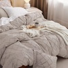image:imageBedsure Boho Duvet Cover King Size  Rose Pink Tufted Boho Bedding Distressed Vintage Embroidery Bedding for All Seasons 3 Pieces 1 Soft Jacquard King Comforter Cover and 2 Pillow Shams04  Linen No Comforter