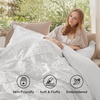 image:imageBedsure Boho Duvet Cover King Size  Rose Pink Tufted Boho Bedding Distressed Vintage Embroidery Bedding for All Seasons 3 Pieces 1 Soft Jacquard King Comforter Cover and 2 Pillow Shams01  White No Comforter
