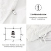 image:imageBedsure Boho Duvet Cover King Size  Rose Pink Tufted Boho Bedding Distressed Vintage Embroidery Bedding for All Seasons 3 Pieces 1 Soft Jacquard King Comforter Cover and 2 Pillow Shams01  White No Comforter