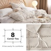 image:imageBedsure Boho Duvet Cover King Size  Rose Pink Tufted Boho Bedding Distressed Vintage Embroidery Bedding for All Seasons 3 Pieces 1 Soft Jacquard King Comforter Cover and 2 Pillow Shams07  Beige No Comforter