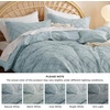image:imageBedsure Boho Duvet Cover King Size  Rose Pink Tufted Boho Bedding Distressed Vintage Embroidery Bedding for All Seasons 3 Pieces 1 Soft Jacquard King Comforter Cover and 2 Pillow Shams10  Dusty Blue No Comforter