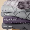 image:imageBedsure Boho Duvet Cover King Size  Rose Pink Tufted Boho Bedding Distressed Vintage Embroidery Bedding for All Seasons 3 Pieces 1 Soft Jacquard King Comforter Cover and 2 Pillow Shams15  Dark Grey No Comforter