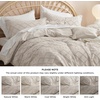 image:imageBedsure Boho Duvet Cover King Size  Rose Pink Tufted Boho Bedding Distressed Vintage Embroidery Bedding for All Seasons 3 Pieces 1 Soft Jacquard King Comforter Cover and 2 Pillow Shams07  Beige No Comforter
