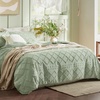 image:imageBedsure Boho Duvet Cover King Size  Rose Pink Tufted Boho Bedding Distressed Vintage Embroidery Bedding for All Seasons 3 Pieces 1 Soft Jacquard King Comforter Cover and 2 Pillow Shams13  Sage Green No Comforter