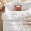image:imageBedsure Boho Duvet Cover King Size  Rose Pink Tufted Boho Bedding Distressed Vintage Embroidery Bedding for All Seasons 3 Pieces 1 Soft Jacquard King Comforter Cover and 2 Pillow Shams34  White  Grid No Comforter