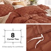 image:imageBedsure Boho Duvet Cover King Size  Rose Pink Tufted Boho Bedding Distressed Vintage Embroidery Bedding for All Seasons 3 Pieces 1 Soft Jacquard King Comforter Cover and 2 Pillow Shams08  Terracotta No Comforter