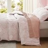 image:imageBedsure Boho Duvet Cover King Size  Rose Pink Tufted Boho Bedding Distressed Vintage Embroidery Bedding for All Seasons 3 Pieces 1 Soft Jacquard King Comforter Cover and 2 Pillow Shams06  Pink Bowknot No Comforter