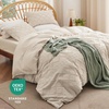image:imageBedsure Boho Duvet Cover King Size  Rose Pink Tufted Boho Bedding Distressed Vintage Embroidery Bedding for All Seasons 3 Pieces 1 Soft Jacquard King Comforter Cover and 2 Pillow Shams02  Beige No Comforter