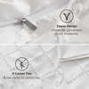 image:imageBedsure Boho Duvet Cover King Size  Rose Pink Tufted Boho Bedding Distressed Vintage Embroidery Bedding for All Seasons 3 Pieces 1 Soft Jacquard King Comforter Cover and 2 Pillow Shams01  White No Comforter
