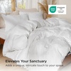 image:imageBedsure Boho Duvet Cover King Size  Rose Pink Tufted Boho Bedding Distressed Vintage Embroidery Bedding for All Seasons 3 Pieces 1 Soft Jacquard King Comforter Cover and 2 Pillow Shams01  White No Comforter