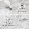 image:imageBedsure Boho Duvet Cover King Size  Rose Pink Tufted Boho Bedding Distressed Vintage Embroidery Bedding for All Seasons 3 Pieces 1 Soft Jacquard King Comforter Cover and 2 Pillow Shams01  White No Comforter