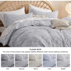 image:imageBedsure Boho Duvet Cover King Size  Rose Pink Tufted Boho Bedding Distressed Vintage Embroidery Bedding for All Seasons 3 Pieces 1 Soft Jacquard King Comforter Cover and 2 Pillow Shams12  Light Grey No Comforter