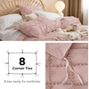 image:imageBedsure Boho Duvet Cover King Size  Rose Pink Tufted Boho Bedding Distressed Vintage Embroidery Bedding for All Seasons 3 Pieces 1 Soft Jacquard King Comforter Cover and 2 Pillow Shams19  Pink No Comforter