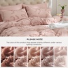 image:imageBedsure Boho Duvet Cover King Size  Rose Pink Tufted Boho Bedding Distressed Vintage Embroidery Bedding for All Seasons 3 Pieces 1 Soft Jacquard King Comforter Cover and 2 Pillow Shams05  Pink  Bowknot Tuftedno Comforter