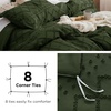 image:imageBedsure Boho Duvet Cover King Size  Rose Pink Tufted Boho Bedding Distressed Vintage Embroidery Bedding for All Seasons 3 Pieces 1 Soft Jacquard King Comforter Cover and 2 Pillow Shams03  Olive Green No Comforter