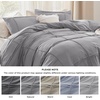 image:imageBedsure Boho Duvet Cover King Size  Rose Pink Tufted Boho Bedding Distressed Vintage Embroidery Bedding for All Seasons 3 Pieces 1 Soft Jacquard King Comforter Cover and 2 Pillow Shams38  Grey  Grid No Comforter