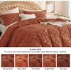 image:imageBedsure Boho Duvet Cover King Size  Rose Pink Tufted Boho Bedding Distressed Vintage Embroidery Bedding for All Seasons 3 Pieces 1 Soft Jacquard King Comforter Cover and 2 Pillow Shams08  Terracotta No Comforter
