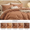 image:imageBedsure Boho Duvet Cover King Size  Rose Pink Tufted Boho Bedding Distressed Vintage Embroidery Bedding for All Seasons 3 Pieces 1 Soft Jacquard King Comforter Cover and 2 Pillow Shams17  Burnt Orange No Comforter