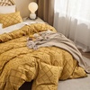 image:imageBedsure Boho Duvet Cover King Size  Rose Pink Tufted Boho Bedding Distressed Vintage Embroidery Bedding for All Seasons 3 Pieces 1 Soft Jacquard King Comforter Cover and 2 Pillow Shams23  Mustard Yellow No Comforter