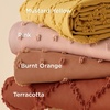 image:imageBedsure Boho Duvet Cover King Size  Rose Pink Tufted Boho Bedding Distressed Vintage Embroidery Bedding for All Seasons 3 Pieces 1 Soft Jacquard King Comforter Cover and 2 Pillow Shams08  Terracotta No Comforter