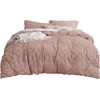 image:imageBedsure Boho Duvet Cover King Size  Rose Pink Tufted Boho Bedding Distressed Vintage Embroidery Bedding for All Seasons 3 Pieces 1 Soft Jacquard King Comforter Cover and 2 Pillow Shams19  Pink No Comforter