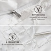 image:imageBedsure Boho Duvet Cover King Size  Rose Pink Tufted Boho Bedding Distressed Vintage Embroidery Bedding for All Seasons 3 Pieces 1 Soft Jacquard King Comforter Cover and 2 Pillow Shams01  White No Comforter