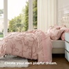 image:imageBedsure Boho Duvet Cover King Size  Rose Pink Tufted Boho Bedding Distressed Vintage Embroidery Bedding for All Seasons 3 Pieces 1 Soft Jacquard King Comforter Cover and 2 Pillow Shams05  Pink  Bowknot Tuftedno Comforter