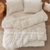image:imageBedsure Boho Duvet Cover King Size  Rose Pink Tufted Boho Bedding Distressed Vintage Embroidery Bedding for All Seasons 3 Pieces 1 Soft Jacquard King Comforter Cover and 2 Pillow Shams02  Beige No Comforter