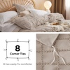 image:imageBedsure Boho Duvet Cover King Size  Rose Pink Tufted Boho Bedding Distressed Vintage Embroidery Bedding for All Seasons 3 Pieces 1 Soft Jacquard King Comforter Cover and 2 Pillow Shams21  Khaki No Comforter