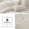 image:imageBedsure Boho Duvet Cover King Size  Rose Pink Tufted Boho Bedding Distressed Vintage Embroidery Bedding for All Seasons 3 Pieces 1 Soft Jacquard King Comforter Cover and 2 Pillow Shams38  Grey  Grid No Comforter