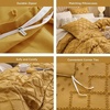 image:imageBedsure Boho Duvet Cover King Size  Rose Pink Tufted Boho Bedding Distressed Vintage Embroidery Bedding for All Seasons 3 Pieces 1 Soft Jacquard King Comforter Cover and 2 Pillow Shams23  Mustard Yellow No Comforter