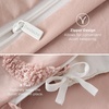 image:imageBedsure Boho Duvet Cover King Size  Rose Pink Tufted Boho Bedding Distressed Vintage Embroidery Bedding for All Seasons 3 Pieces 1 Soft Jacquard King Comforter Cover and 2 Pillow Shams05  Pink  Bowknot Tuftedno Comforter