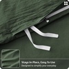 image:imageBedsure Duvet Cover Queen Size  100 Washed Cotton LinenLike Minimalist Bedding  PureWoven Plain Soft Comforter Cover for All Seasons 1 Duvet Cover Only Olive Green 90 x 9004  Olive Green Duvet Cover Only