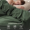 image:imageBedsure Duvet Cover Queen Size  100 Washed Cotton LinenLike Minimalist Bedding  PureWoven Plain Soft Comforter Cover for All Seasons 1 Duvet Cover Only Olive Green 90 x 9004  Olive Green Duvet Cover Only