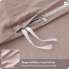 image:imageBedsure Duvet Cover Queen Size  100 Washed Cotton LinenLike Minimalist Bedding  PureWoven Plain Soft Comforter Cover for All Seasons 1 Duvet Cover Only Olive Green 90 x 9007  Petal Pink Duvet Cover Only