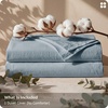 image:imageBedsure Duvet Cover Queen Size  100 Washed Cotton LinenLike Minimalist Bedding  PureWoven Plain Soft Comforter Cover for All Seasons 1 Duvet Cover Only Olive Green 90 x 9005  Dusty Blue Duvet Cover Only