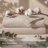 image:imageBedsure Duvet Cover Queen Size  100 Washed Cotton LinenLike Minimalist Bedding  PureWoven Plain Soft Comforter Cover for All Seasons 1 Duvet Cover Only Olive Green 90 x 9002  Oatmeal Duvet Cover Only