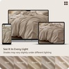 image:imageBedsure Duvet Cover Queen Size  100 Washed Cotton LinenLike Minimalist Bedding  PureWoven Plain Soft Comforter Cover for All Seasons 1 Duvet Cover Only Olive Green 90 x 9003  Frosted Almond Duvet Cover Only