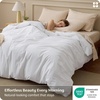 image:imageBedsure Duvet Cover Queen Size  100 Washed Cotton LinenLike Minimalist Bedding  PureWoven Plain Soft Comforter Cover for All Seasons 1 Duvet Cover Only Olive Green 90 x 9006  Bright White Duvet Cover Only