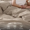 image:imageBedsure Duvet Cover Queen Size  100 Washed Cotton LinenLike Minimalist Bedding  PureWoven Plain Soft Comforter Cover for All Seasons 1 Duvet Cover Only Olive Green 90 x 9003  Frosted Almond Duvet Cover Only