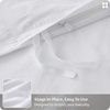 image:imageBedsure Duvet Cover Queen Size  100 Washed Cotton LinenLike Minimalist Bedding  PureWoven Plain Soft Comforter Cover for All Seasons 1 Duvet Cover Only Olive Green 90 x 9006  Bright White Duvet Cover Only