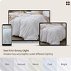 image:imageBedsure Duvet Cover Queen Size  100 Washed Cotton LinenLike Minimalist Bedding  PureWoven Plain Soft Comforter Cover for All Seasons 1 Duvet Cover Only Olive Green 90 x 9006  Bright White Duvet Cover Only